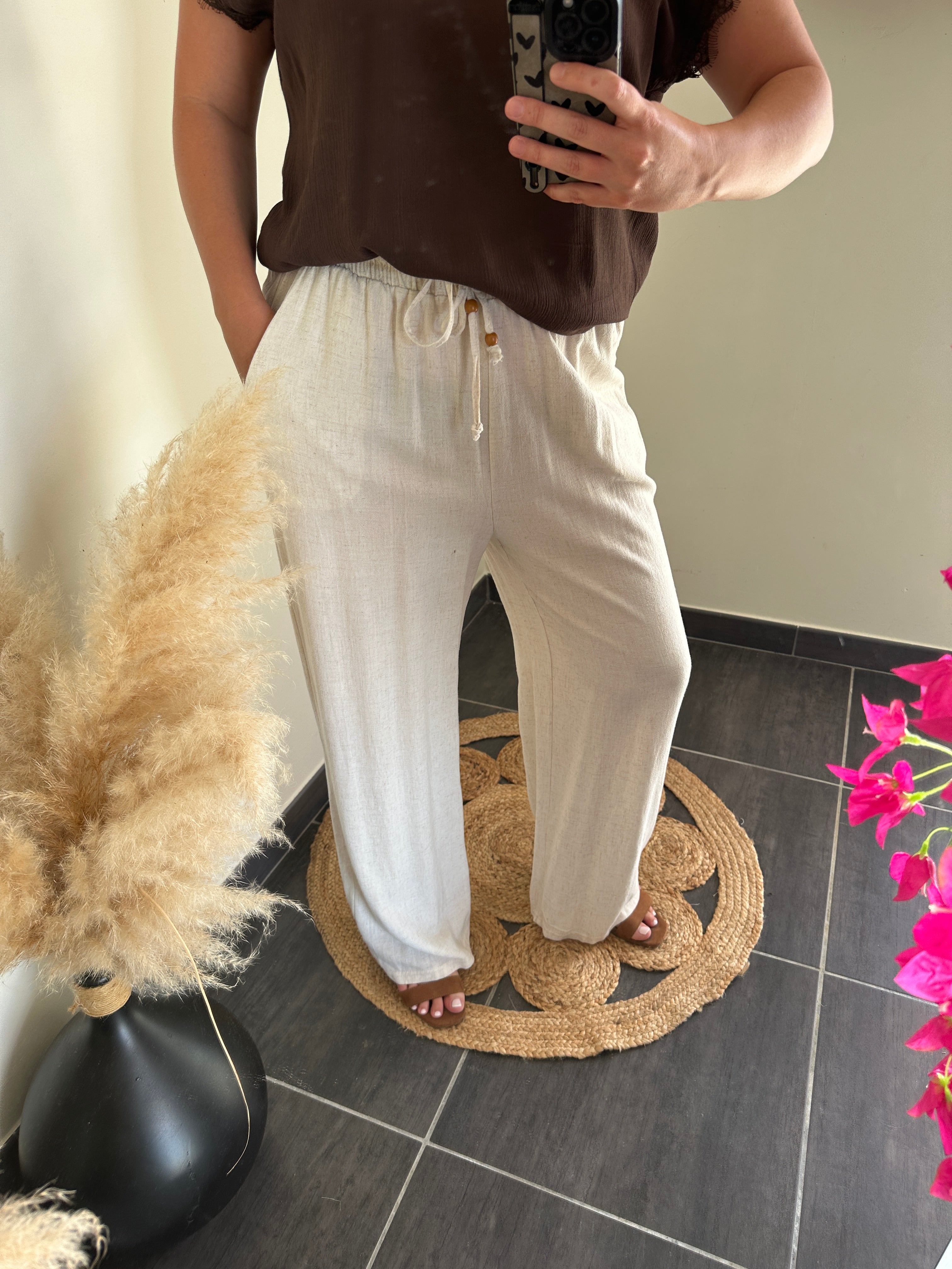 Pantalon fluide lin