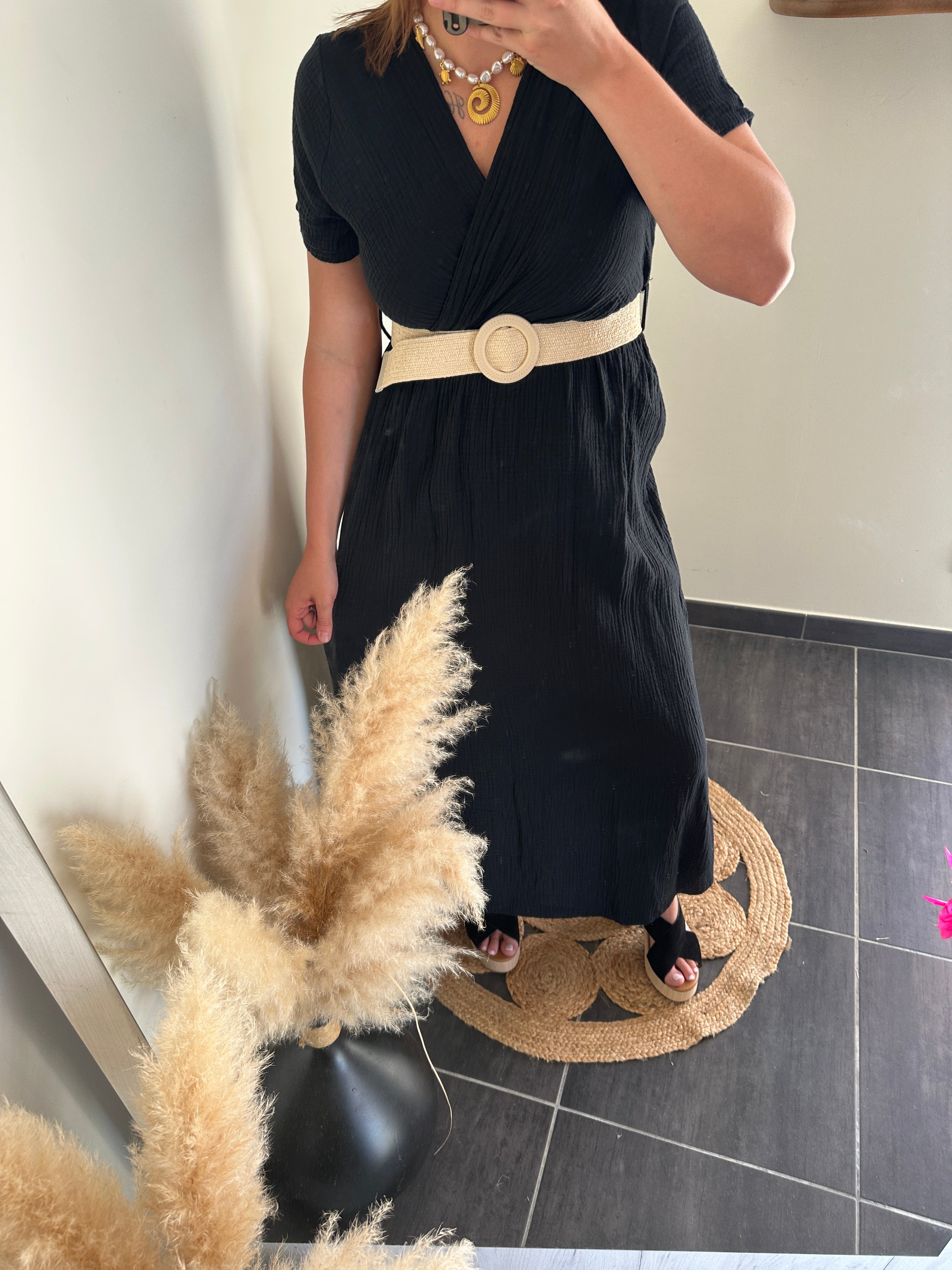 Robe longue gaz de coton